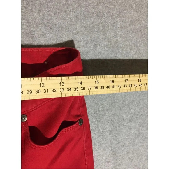 Womens LOFT Leggings Size 2 Red Christmas Party Holidays Casual Artistic - Picture 2 of 5